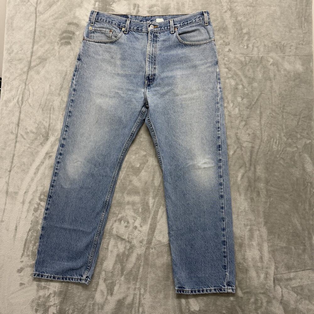 Vintage Levis 505 Light Wash Great Fade Mens 38x28 (Fits 37x28)